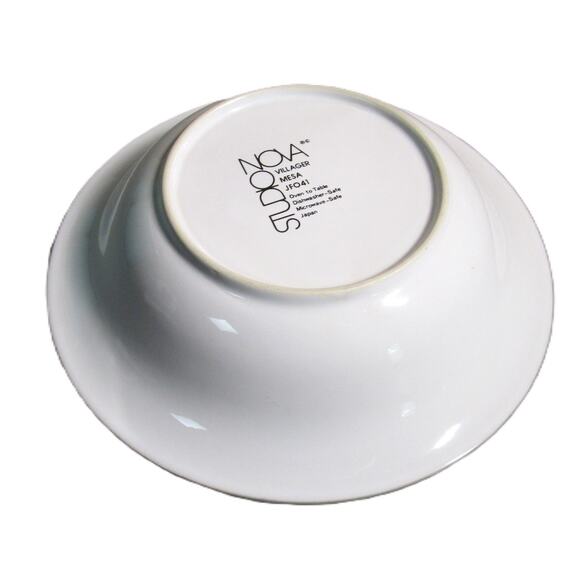 Studio Nova Cereal Soup Bowl Villager Mesa Pattern White Ceramic Vintage 1988 - Picture 2 of 2